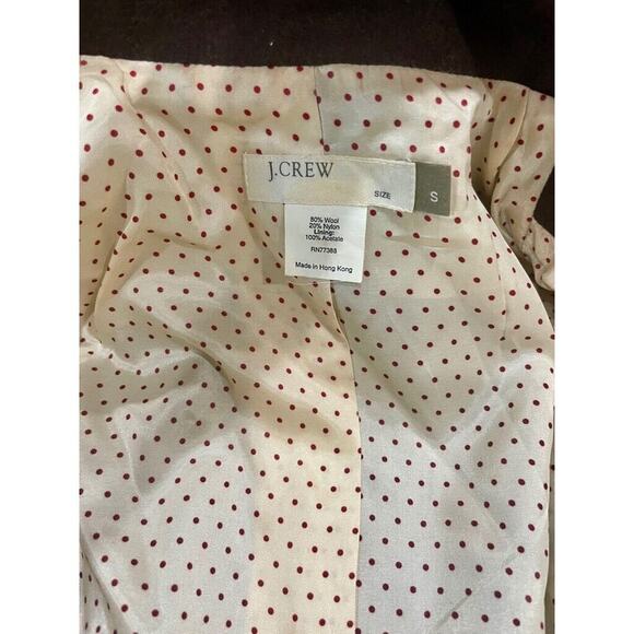 J.CREW BLAZER WOOL BLEND SZ S FRONT POCKETS MOCCA BROWN DARK ACADEMIA CORE - Picture 14 of 14